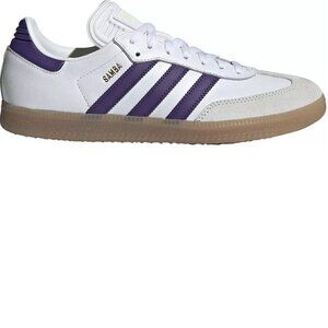 NEW Adidas Samba Messi Indoor Soccer Shoes Sneakers White Purple Size 12.5